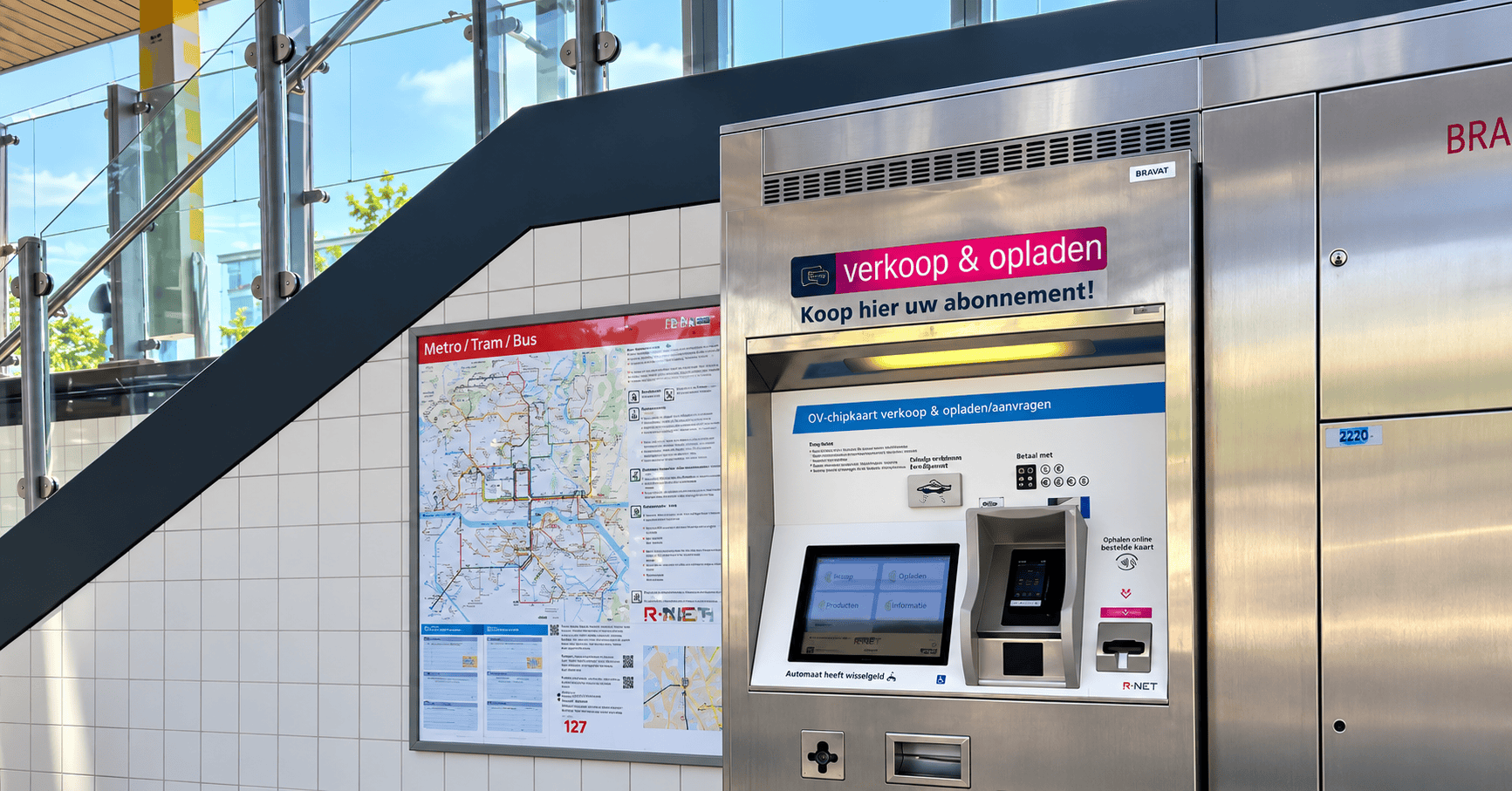 RET to phase out ticket and top-up machines RET is phasing out many ticket and top-up machines as OVpay use grows. Travellers can use bank cards, the OV-pas, RET app or Service Points instead.